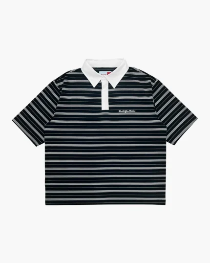 Double You Studios DYS STRIPE POLO (BLACK)