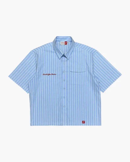 Double You Studios PINSTRIPE SHIRT (BLUE)