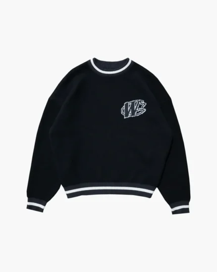 Double You Studios STRIPE KNIT (BLACK)